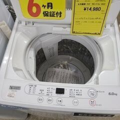 J7352 ★6か月保証付★　YAMADA　ヤマダ　6.0kg洗濯機　YWM-T60H1　ホワイト　2022年製 動作確認、クリーニング済み　【リユースのサカイ柏店】