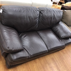 ニトリ 2人掛けソファー 半革 売ります！取りに来れる方限定！
