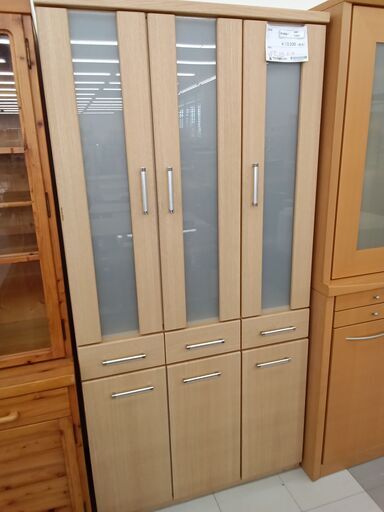 ★ジモティ割あり★  食器棚  H180×D41×W87 クリーニング済み TC827