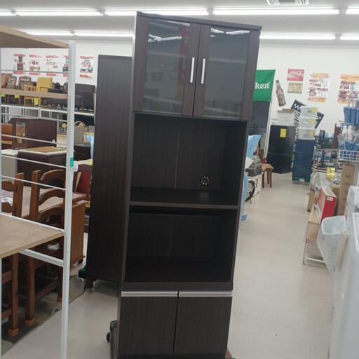 ★ジモティ割あり★ 組立2枚扉食器棚　DBR 現状販売 (H)178× (W)60× (D)38cm【joh 1907】
