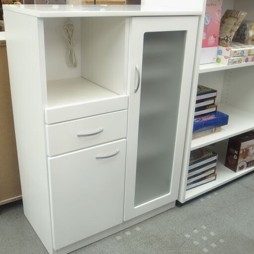 レンジボード 食器棚 キッチン収納 W75cm 【モノ市場半田店】158