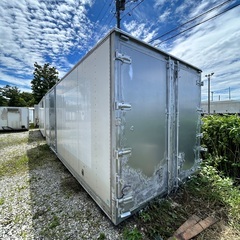 G9. シマ鋼鈑 横扉付 4トン保冷コンテナ 幅246ｃｍ長さ639ｃｍ高さ247ｃｍ コンテナ 物置 倉庫 物置 格安運送　江別市発 G9. シマ鋼鈑 横扉付 4トン保冷コンテナ 幅246cm長さ639cm