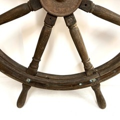 【直接引き取り限定】特大！◆木製ラット◆船舶用ハンドル 舵 大型舵輪 直径120cm 店舗ディスプレイ