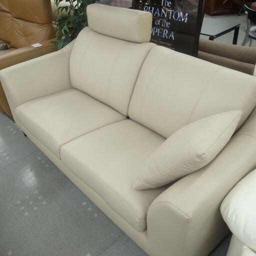 ニトリ 2人掛けソファ NポケットA15 革【モノ市場半田店】158