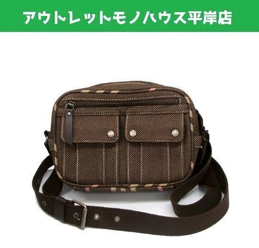 バーバリー・ブルーレーベル ショルダーバッグ ブラウン チェック　14×21 ミニバッグ ななめ掛け　☆ PayPay(ペイペイ)決済可能 ☆ 札幌市 豊平区 平岸 平岸店