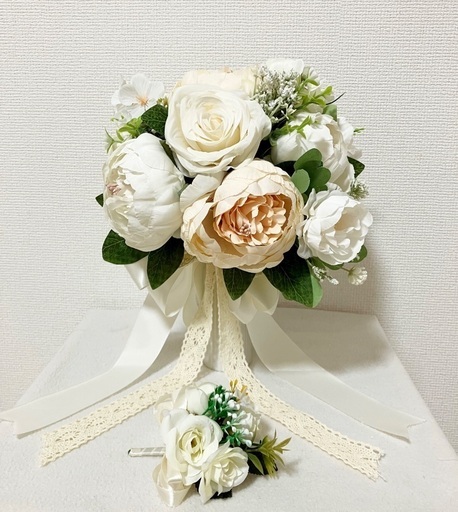 ブーケ ブートニア 造花 ウエディング 前撮り 結婚式
