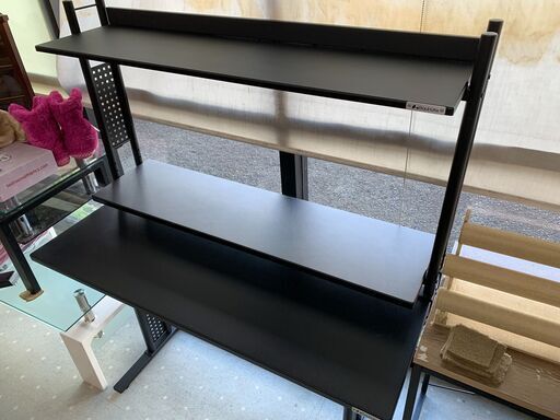 ★来店限定★　Bauhutte 昇降式PCデスク ブラック