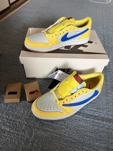 TravisScott×Nike AirJordan1 Canary28センチ TRAVIS SCOTT × NIKE