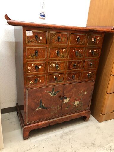 値下げしました！茶箪笥 和家具 ヴィンテージ家具 茶棚 収納棚 ビンテージ タンス たんす チェスト ラック レトロ アンティーク 箪笥 飾り棚 おしゃれ リーニング済 堺市 石津【ジャングルジャングルサカイ石津店】