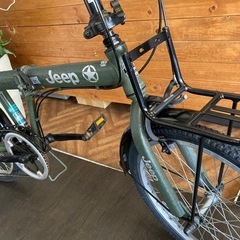 Jeep前後タイヤ・チューブ新品！】6段変速 20インチ折りたたみ自転車