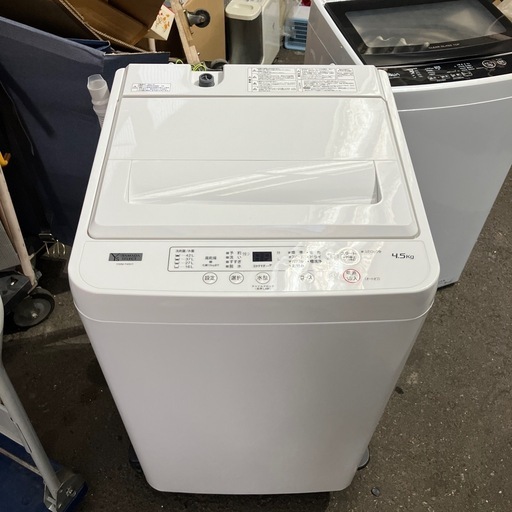 K2407-789 YAMADA SELECT 全自動電気洗濯機 YWM-T45H1 2021年製 4.5kg 動作確認済み キズ汚れ有り