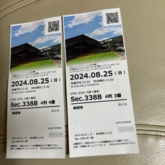 ファイターズ観戦ペアチケット　値下げしました
