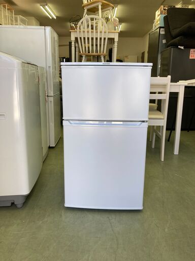 【リサイクルショップ　ピカソ　小松原】アイリスオーヤマ 90 L 2ドア 冷凍冷蔵庫 2019年製 IRR-A09TW★1876★