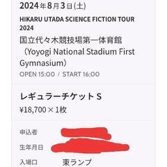 8/3宇多田ヒカルライブチケット