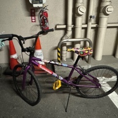 パンクしない自転車 FUN EASY BMX 24インチ キャンディーパープルの 