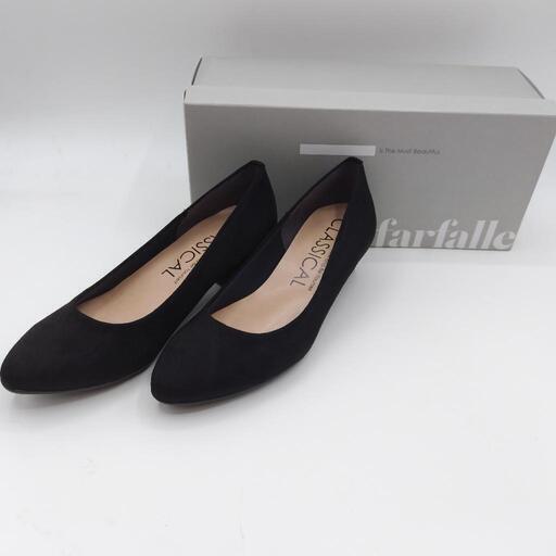 ❀ファルファーレ❀ 21.5 新品 クラシカル パンプス ヒール スエード