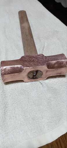 銅ハンマー２kg　玄能　セット　切頭