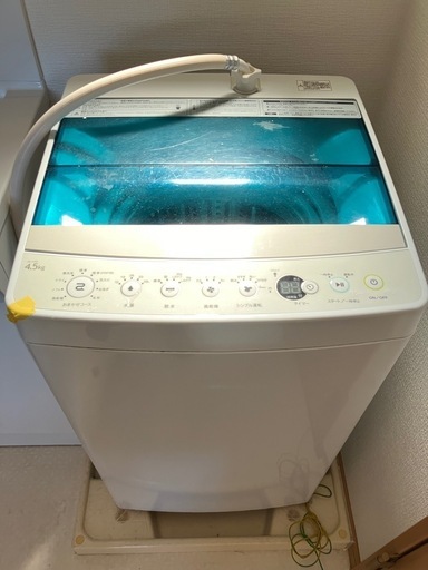 Haier 2019年製 全自動洗濯機 4.5kg JW-C45A