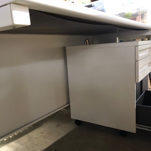 オフィス用 事務机 袖机付 120×60×70cm - 机 