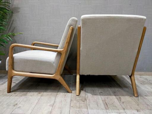 ZARA  デタッチャブルクッション ウッドアームチェア　美品 nk01 ZARA HOME デタッチャブルクッション ウッドアームチェア 美品 nk01