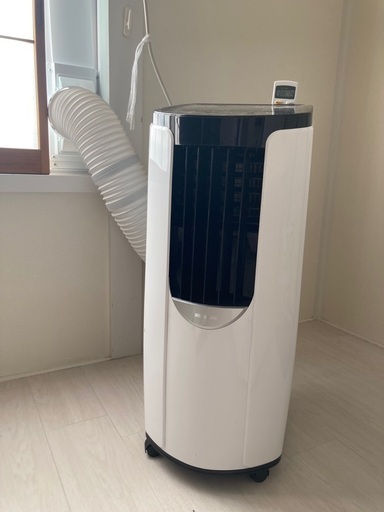 【良品】アイリスオーヤマ ポータブル クーラー エアコン 冷風機 ~7畳 除湿 換気 内部洗浄機IPP-2221G-W