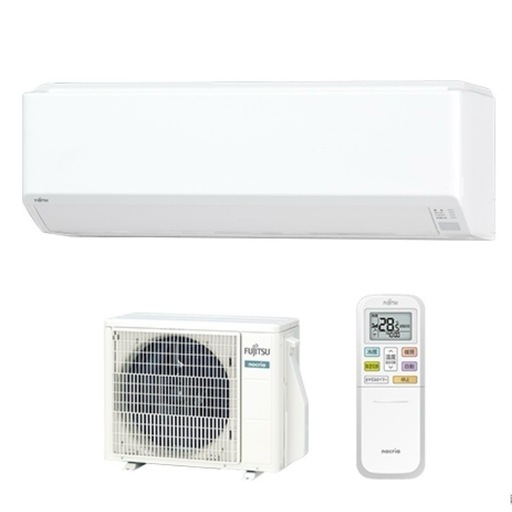 【超美品‼️】富士通 2021年製 ~12畳用エアコン ノクリア 上下左右スイング 2way除湿 100V/2.8kw