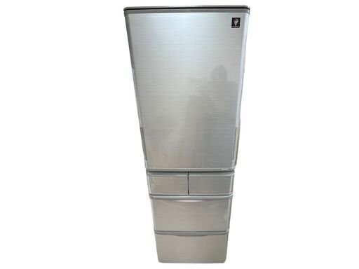 J 美品 SHARP プラズマクラスター冷蔵庫 2019年製 5ドア 両開き SJ-W412E-S 412L 動作確認済