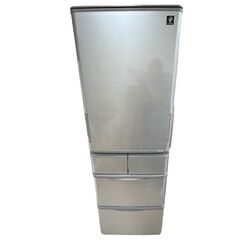 J 美品 SHARP プラズマクラスター冷蔵庫 2019年製 5ドア 両開き SJ-W412E-S
