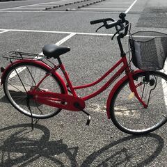 ★ジモティ割あり★  軽快車 26インチ レッド クリーニング済み KJ5790 ☆ジモティ割あり☆ 軽快車 26インチ レッド クリーニング済み KJ5790