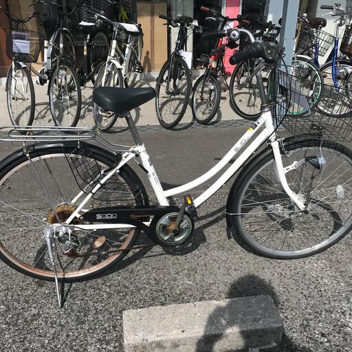 ★ジモティ割あり★  軽快車 26インチ ホワイト クリーニング済み KJ5791