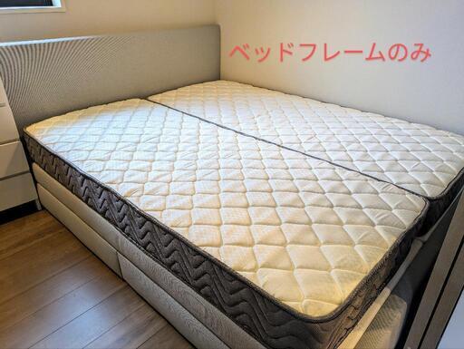 【IKEA】クイーンサイズベッド(下部収納付き)※ベッドフレームのみ