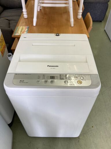 【リサイクルショップ　ピカソ　小松原】★分解洗浄済み★パナソニック Panasonic 5.0kg 全自動洗濯機 シルバー NA-F50B10-S★3184★