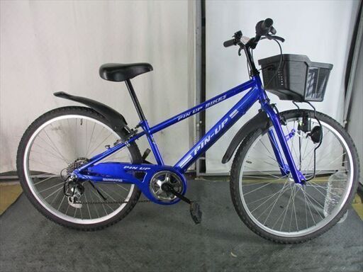 Ｄ666　★9800円★整備済み 中古子供自転車 JrMTB【26インチ　　青 】