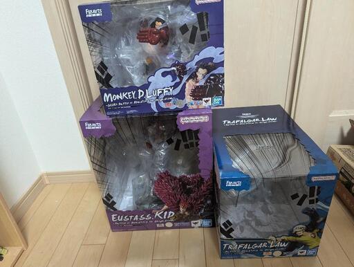フィギュアーツZERO［超激戦］ -三船長 鬼ヶ島怪物決戦-　フィギュア　ルフィ　ロー　キッド　セット