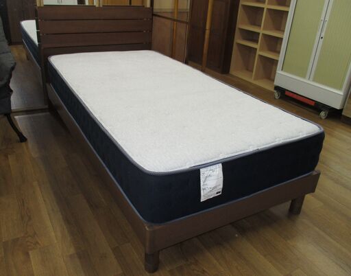 R403 NITORI シングルベッド マットレスセット、幅98cm Used・キレイ