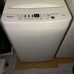 ⭐️🚗³₃✨️お届け設置無料(⛩✨️京都限定特別価格❣️⛩)❣️🌀洗濯機🌀Hisense  4.5kg 2021年製❣️