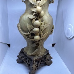 中国美術 寿山石 花瓶 - 置物、オブジェ