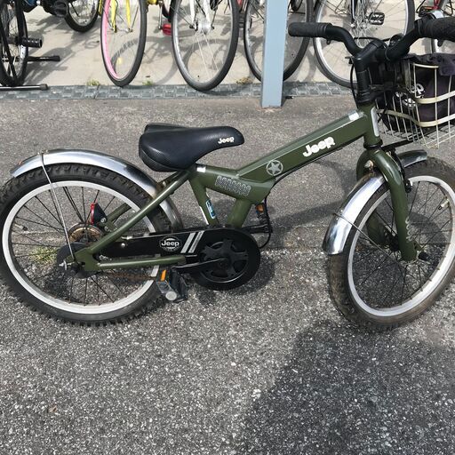 ★ジモティ割あり★ Jeep 子供用自転車 18インチ カーキ クリーニング済み KJ5794