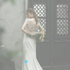 試着可】DRESSPRODUCTION 花柄刺繍 ソフトマーメイドドレス