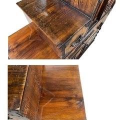 NO.1639 【傷多め】 仙台箪笥 仙臺箪笥 階段箪笥 和箪笥 民芸家具 両面箪笥 6段 中古 