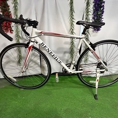 No.177 軽量アルミロードバイク重量11.0kg 補助ブレーキ付きエントリーモデル アルミロード BENEFIUE整備済み No.177 軽量アルミロードバイク重量11.0kg 補助ブレーキ付きエントリー