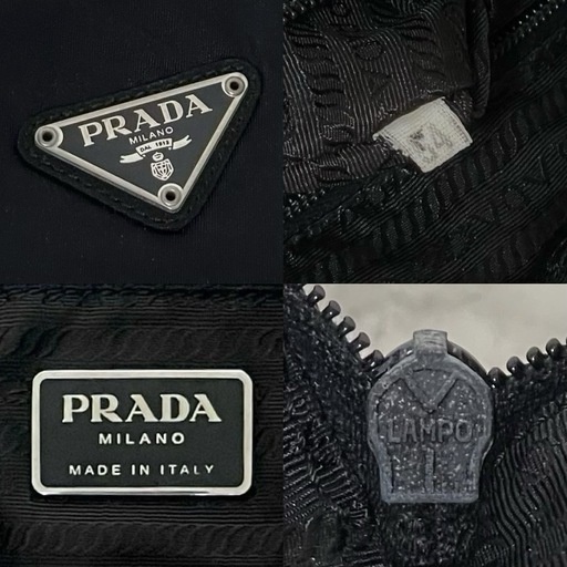 【美品】PRADA プラダ テスートナイロン ハンドバッグ ブラック