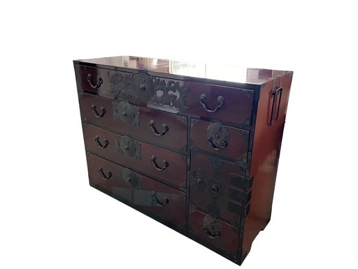 NO.1640 【傷多め】 仙台箪笥 仙臺箪笥 ※鍵無し※ 和箪笥 和家具 古家具 キズ多め 中古