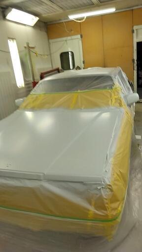 レンタル板金塗装ブースを利用してご自身で板金塗装してみませんか？さっそく作業して頂きました！