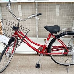 店長特別値引き★ジモティ割あり★  自転車　一般 26インチ 赤...