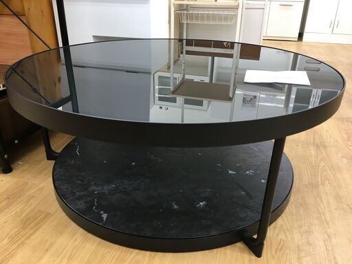 ★ジモティ割あり★ IKEA　イケア コーヒーテーブル ブラック　黒 W88×D88×H35 クリーニング済み SJ6337