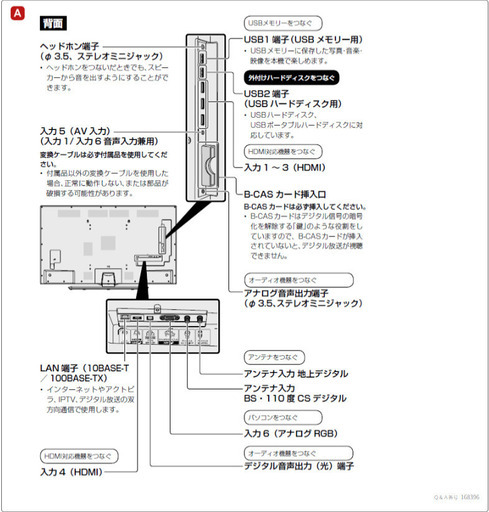 ネット動画対応50型液晶テレビ 4K シャープ SHARPLC-50U45 2017年式3099