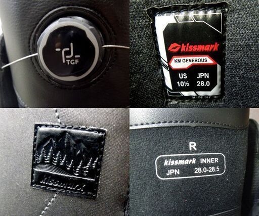 【美品_即日発送】KISSMARKスノボブーツ KM GENEROUS 28cm kissmark 28.0cm US10.5 スノーボードブーツ KM GENEROUS スノボブーツ