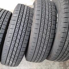 E25 キャラバン 純正アルミ ヨコハマ ジオランダー H/T G056 ホワイトレター 195/80R15 107/105L LT 2022年製造