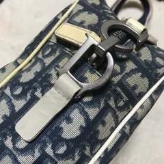 正規品 CD ディオール トロッター ショルダーバッグ 青×アイボリー